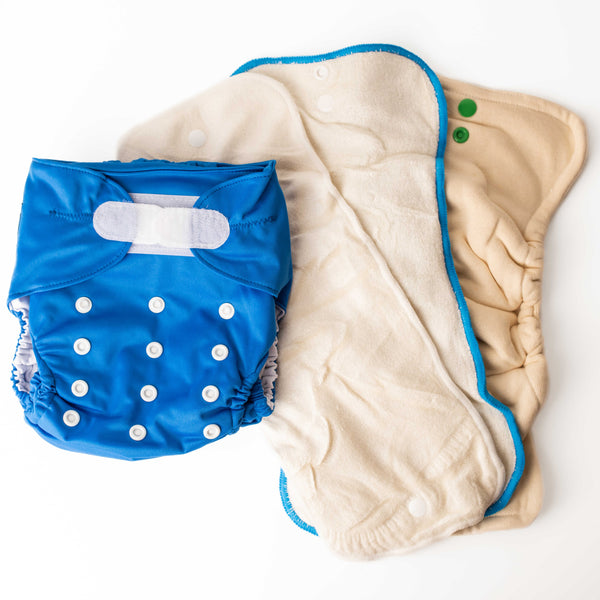 Ultimate Wipeable Cloth Nappy (Core) | Blue