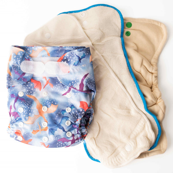 Ultimate Wipeable Cloth Nappy (Core) | Fire & Ice
