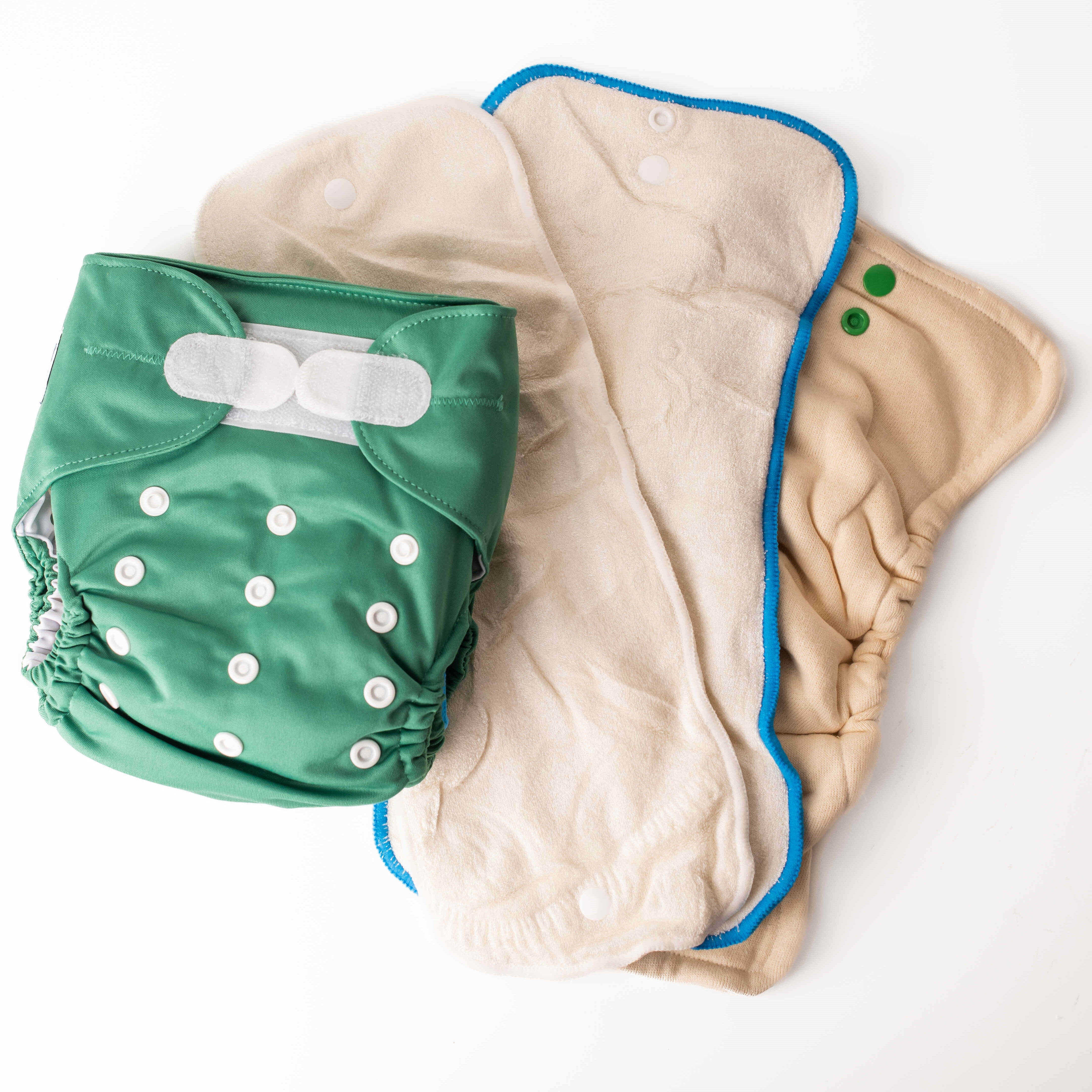 Ultimate Wipeable Cloth Nappy (Core) | Leeloo Green