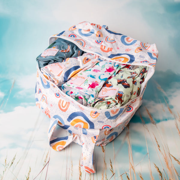 Beginner Reusable Cloth Nappy Set (w/Pod) | Brighter Days