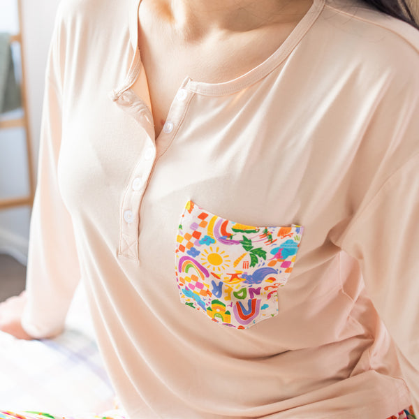 Adults Bamboo Pyjamas | Ellie Whittaker - Down Under (Cream)