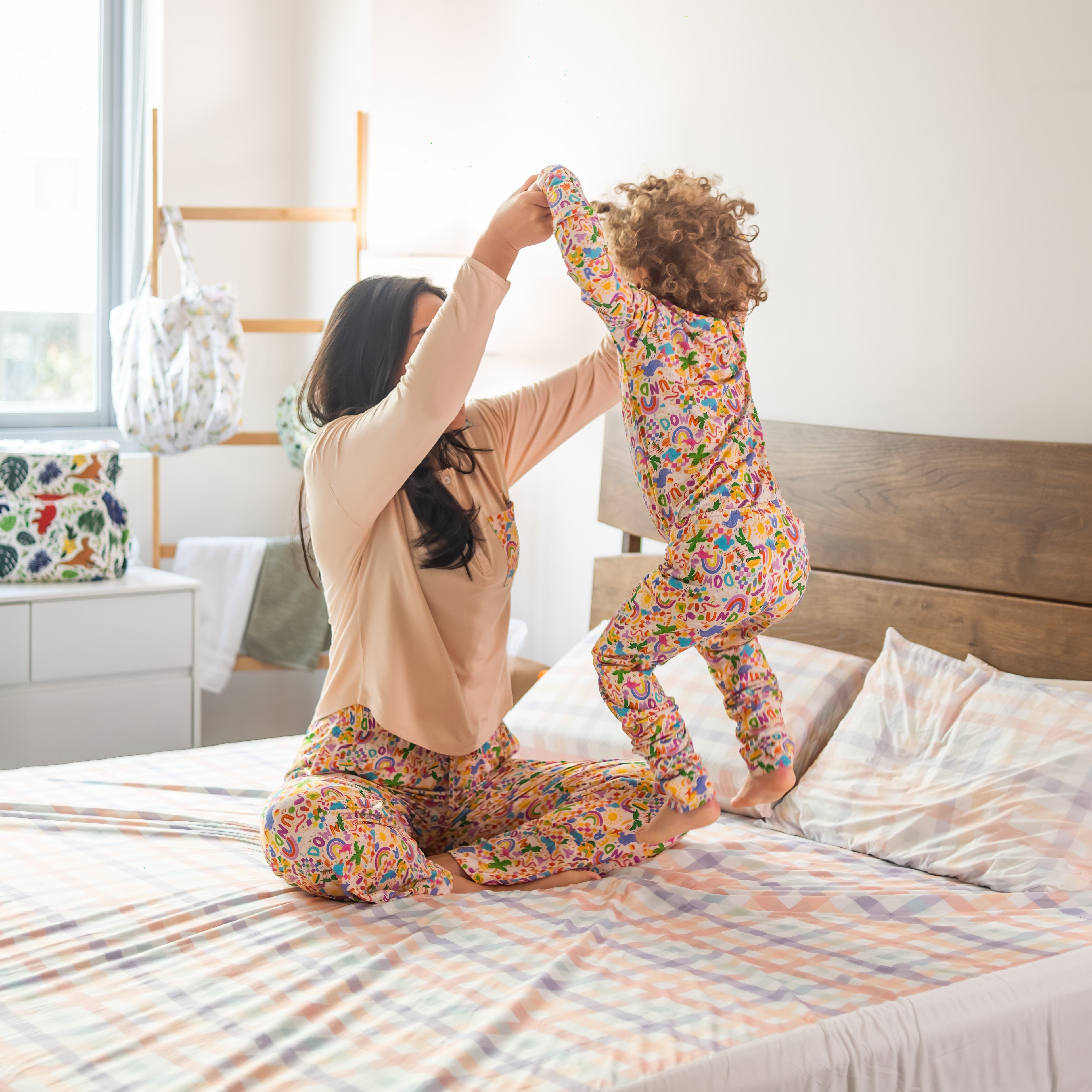 Kids Bamboo Pyjamas | Down Under (Cream)