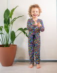Kids Bamboo Pyjamas | Down Under (Navy) (Sz 7-10)