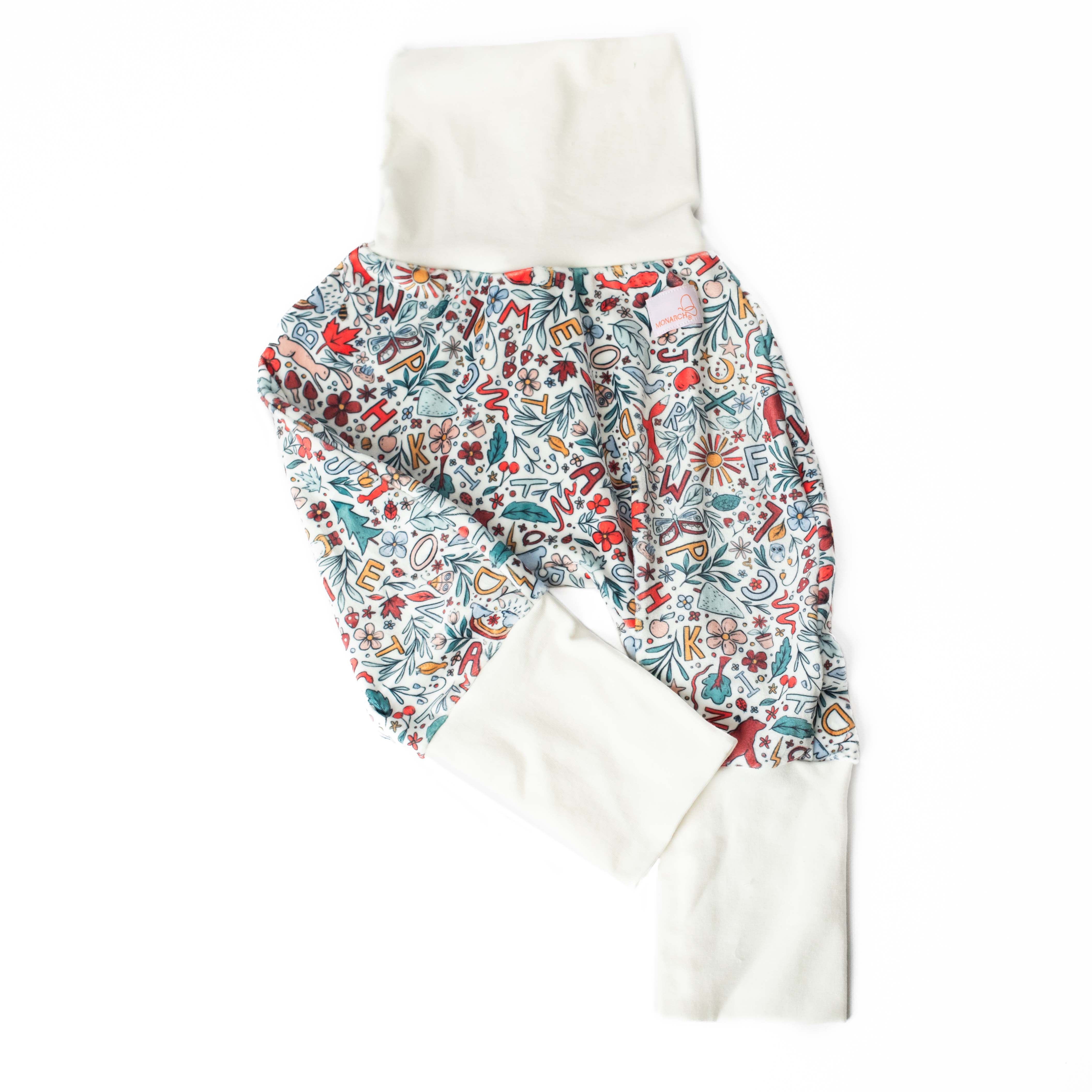 Grow-With-Me Cozy Pants | Woodland Alphabet