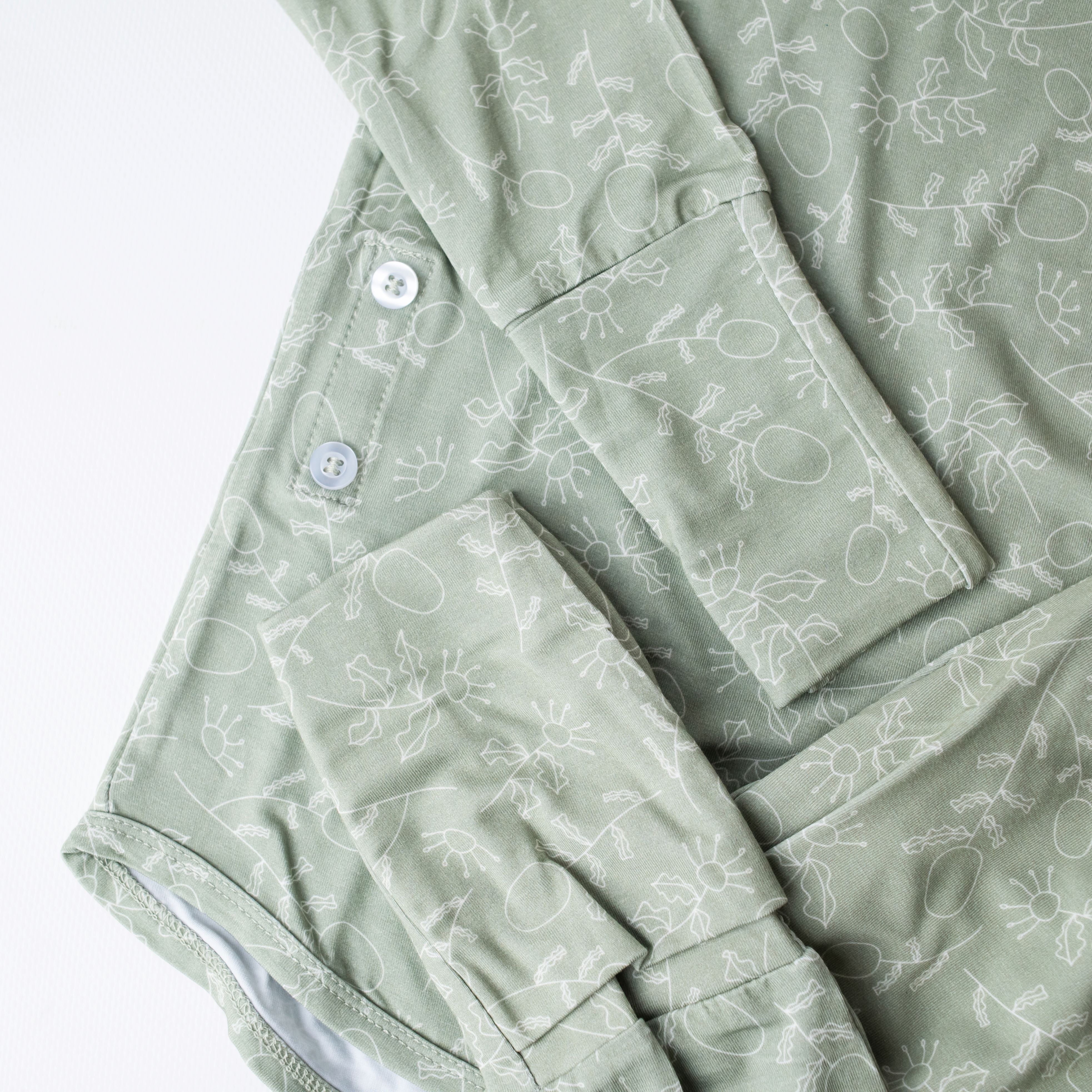 Kids Bamboo Pyjamas - Sage Dreams (Sz 5-8)