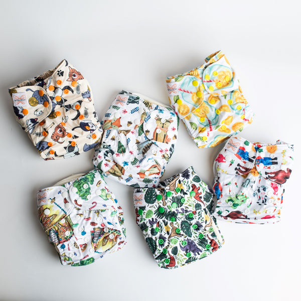 Classic Reusable Nappies | 6x Bundle