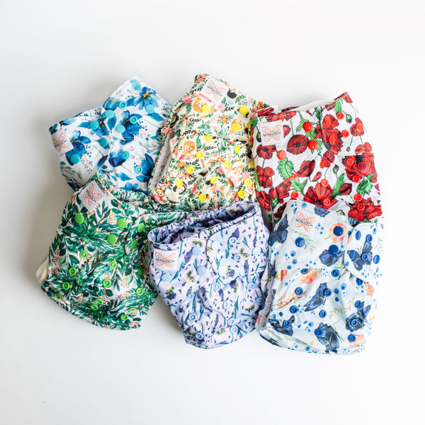 Classic Reusable Nappies | 6x Bundle
