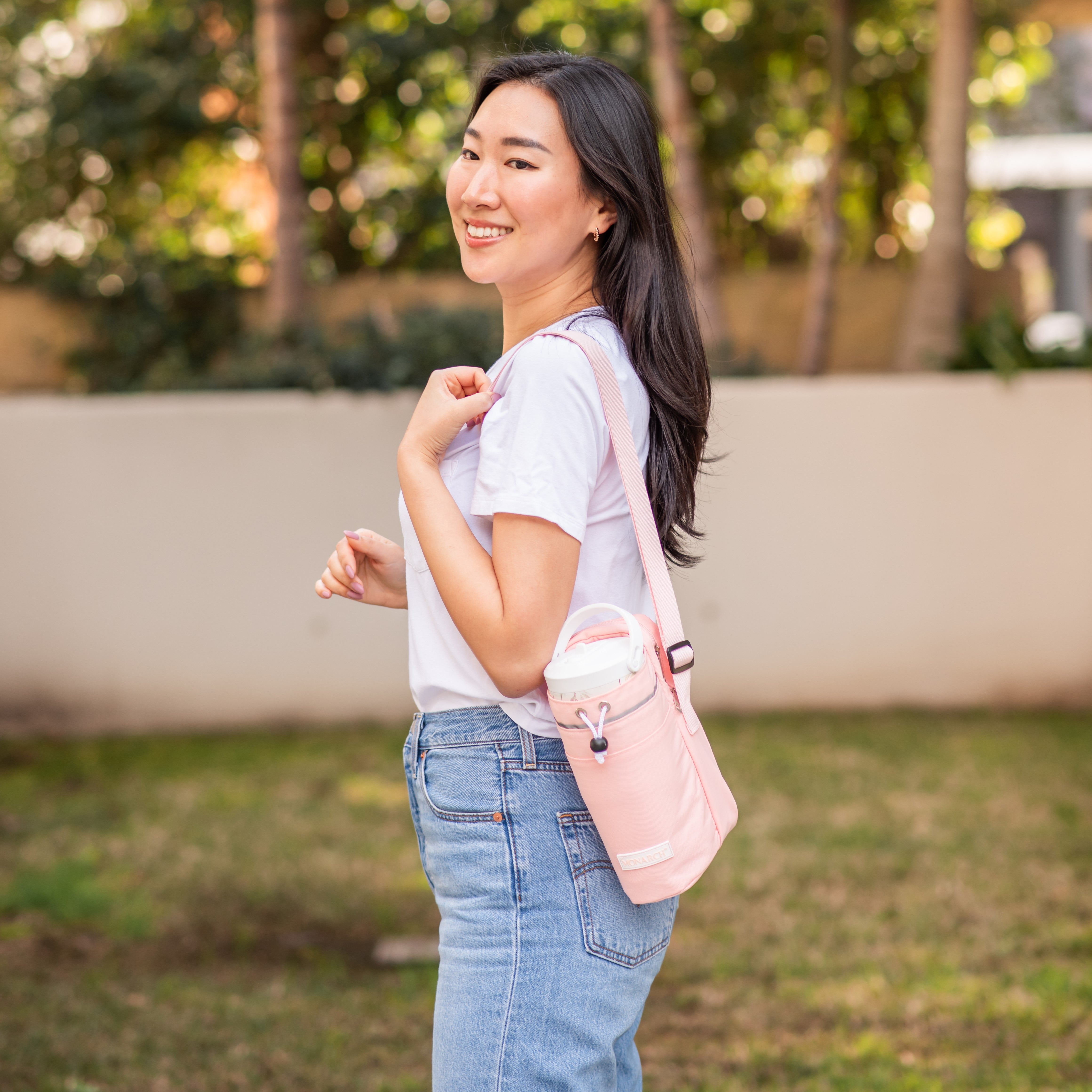 Tumbler Bottle Bag - Peach