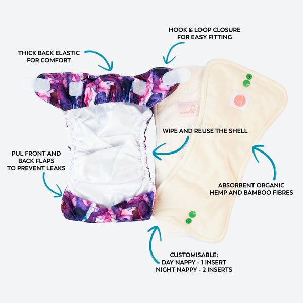 Newborn Wipeable Nappy | Inserts