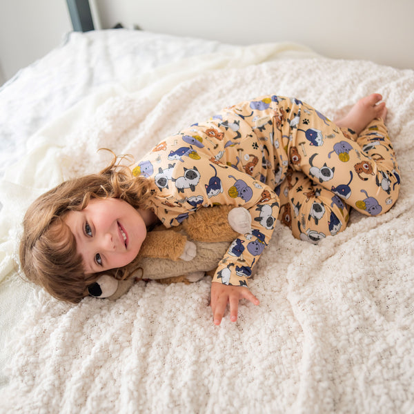 Kids Bamboo Pyjamas - Feline Good (Sz 5-6)