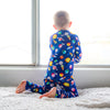 Kids Bamboo Pyjamas - Blast Off (Sz 5-6)