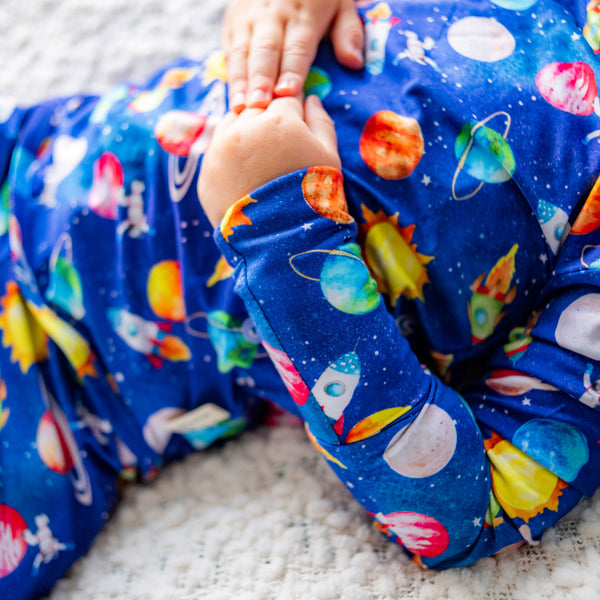 Kids Bamboo Pyjamas - Blast Off (Sz 5-6)