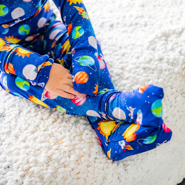 Kids Bamboo Pyjamas - Blast Off (Sz 5-6)