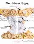 Ultimate Wipeable Cloth Nappy (Core)| Alcmena Flora