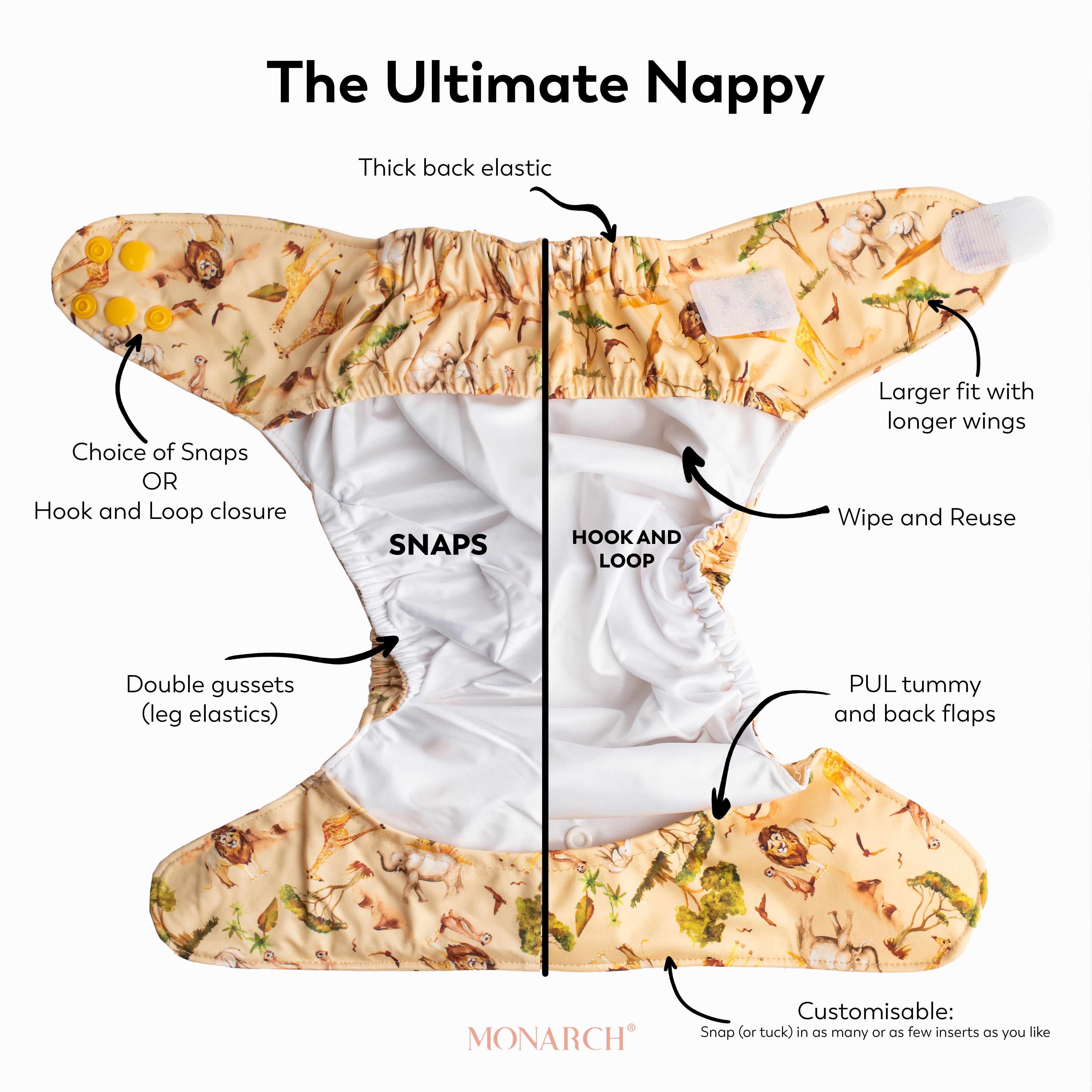 Ultimate Wipeable Cloth Nappy (Deluxe) | Blast Off