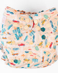 Ultimate Wipeable Cloth Nappy (Deluxe) | On The Road (Butter)