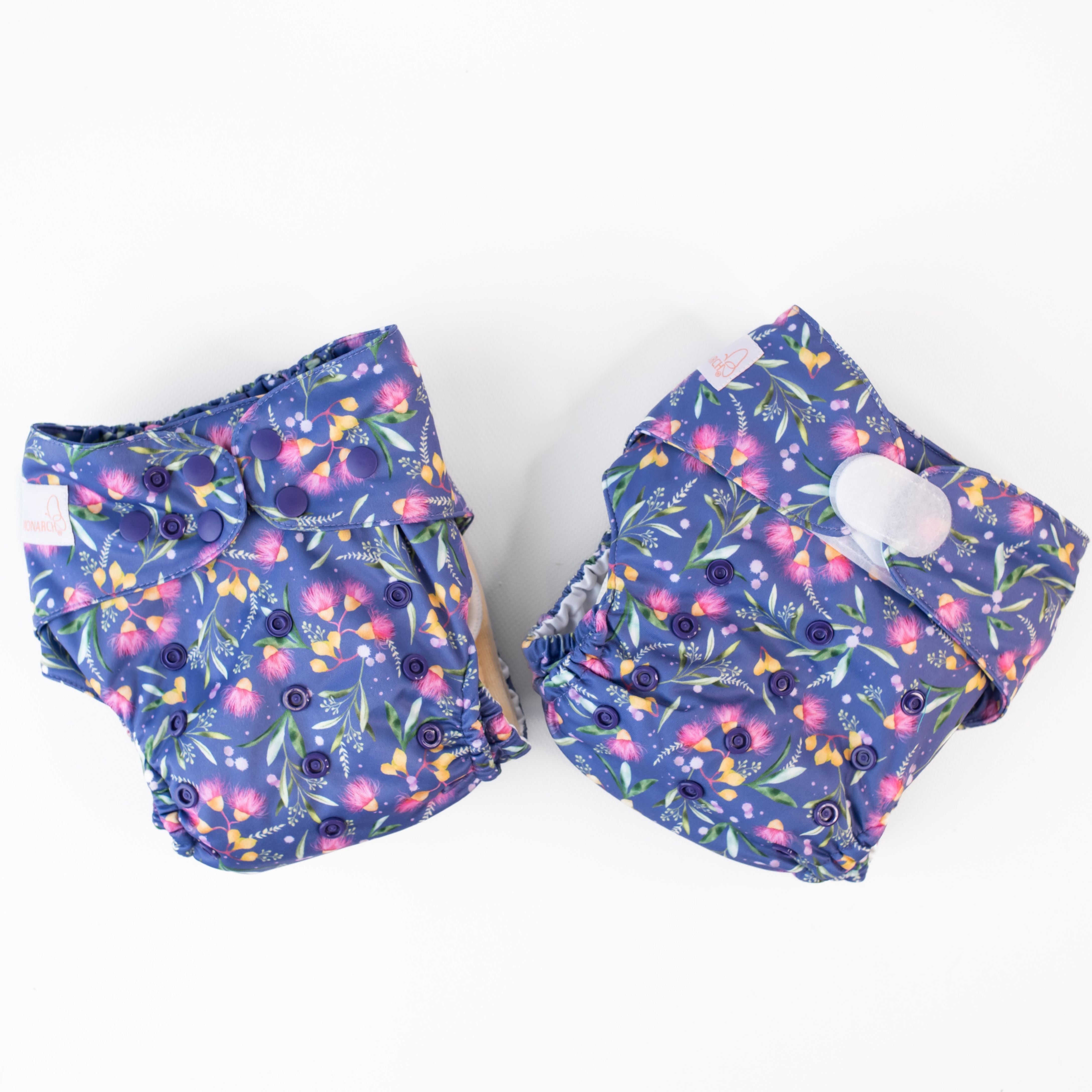 Ultimate Wipeable Cloth Nappy (Deluxe) | Purple Gumnuts – Monarch