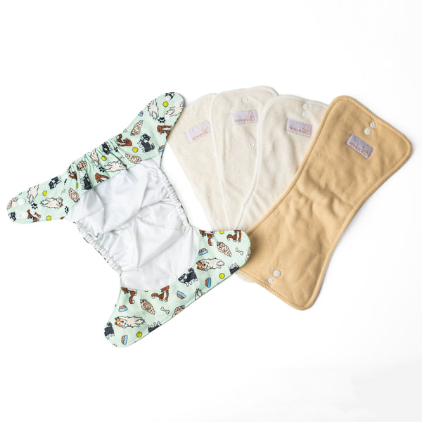 Ultimate Wipeable Cloth Nappy (Deluxe) | Haku & Friends