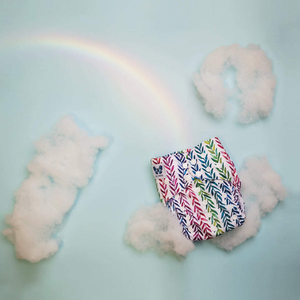 Alcmena | V1.5 Reusable Pocket Nappy | Rainbow Realm - Monarch