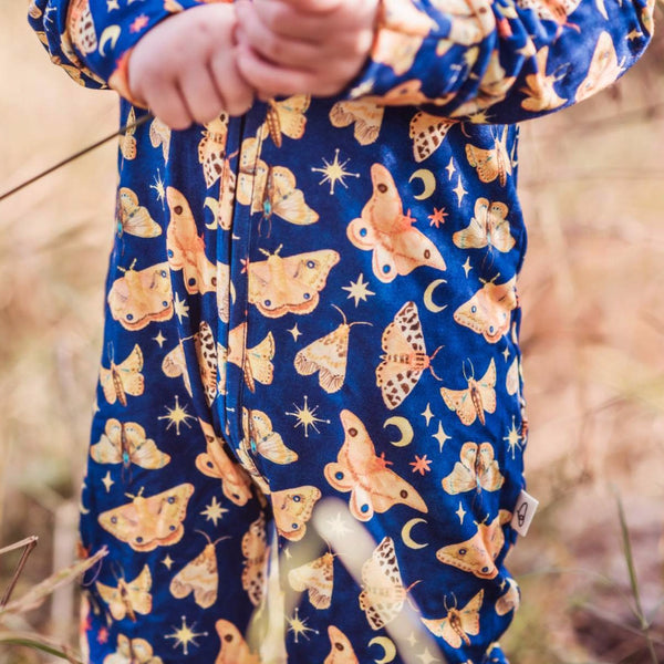 Bamboo Romper (Bootysuit) 2.0 | Nightlight - Long Sleeved - Monarch