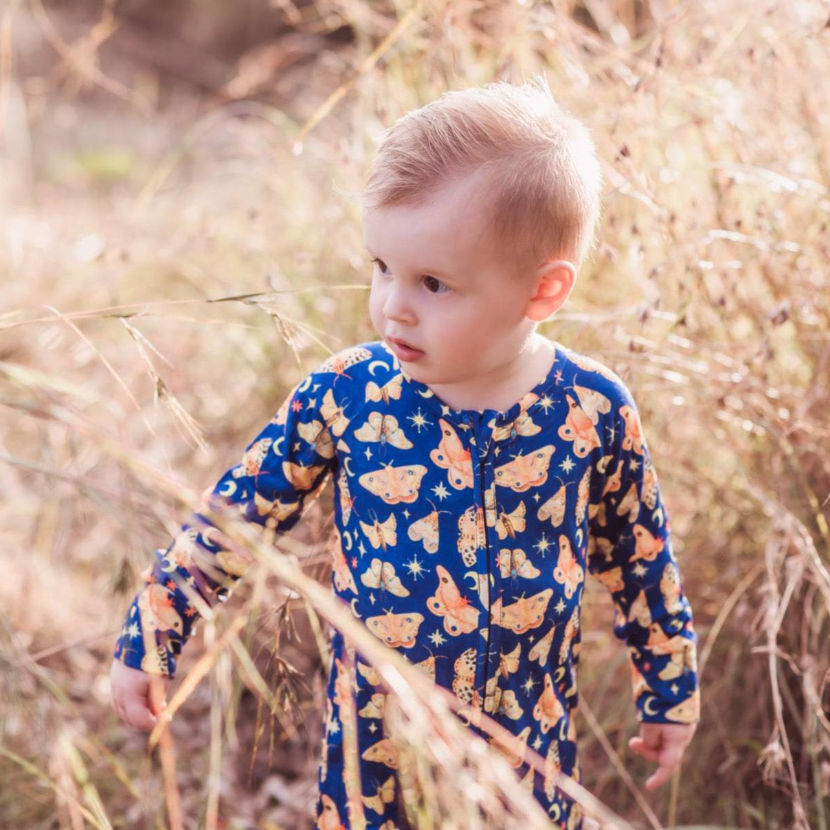 Bamboo Romper (Bootysuit) 2.0 | Nightlight - Long Sleeved - Monarch