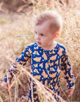 Bamboo Romper (Bootysuit) 2.0 | Nightlight - Long Sleeved - Monarch