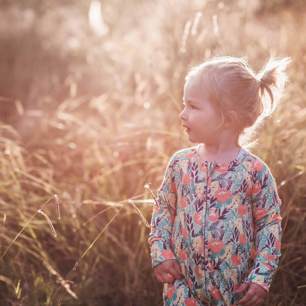 Bamboo Romper (Bootysuit) 2.0 | Imaginatives - Long Sleeved - Monarch