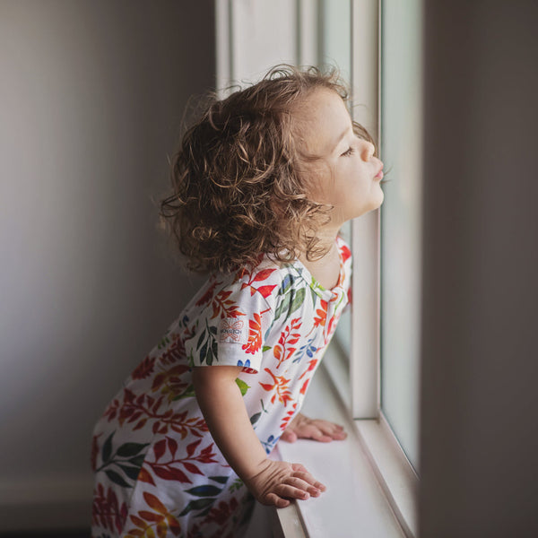 Bamboo Romper (Bootysuit) 1.0 I | Four Seasons - Short Sleeved - Monarch
