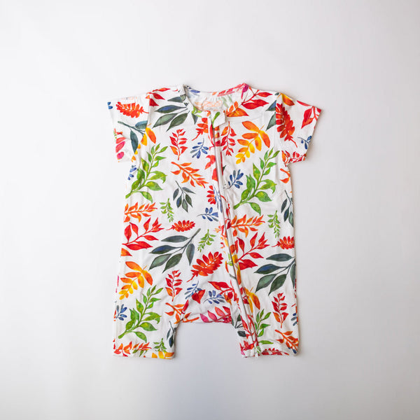 Bamboo Romper (Bootysuit) 1.0 I | Four Seasons - Short Sleeved - Monarch
