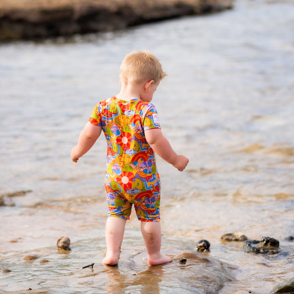 Bamboo Romper (Bootysuit) 3.0 | Ellie Whittaker - Sunburst Country - Short Sleeved - Monarch