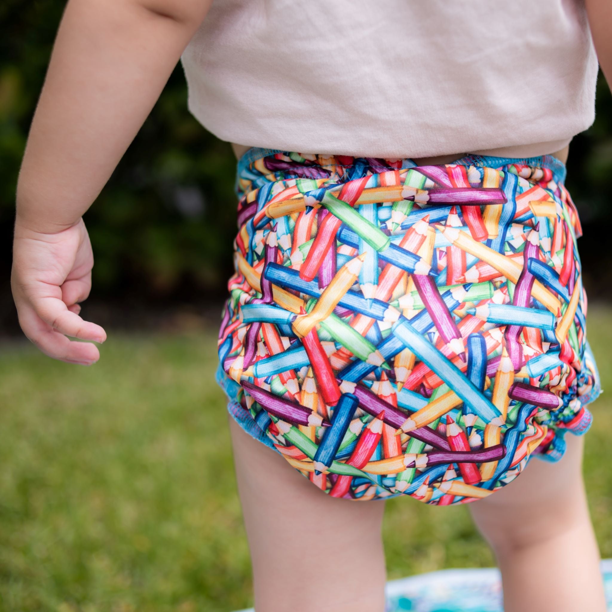 V2 Hybrid Fitted Nappy Cover | Art Attack - Monarch