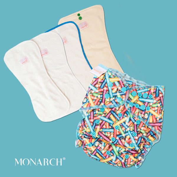 THE SUPREME NIGHT NAPPY (V2 Hybrid Fitted + Insert Set) - Monarch