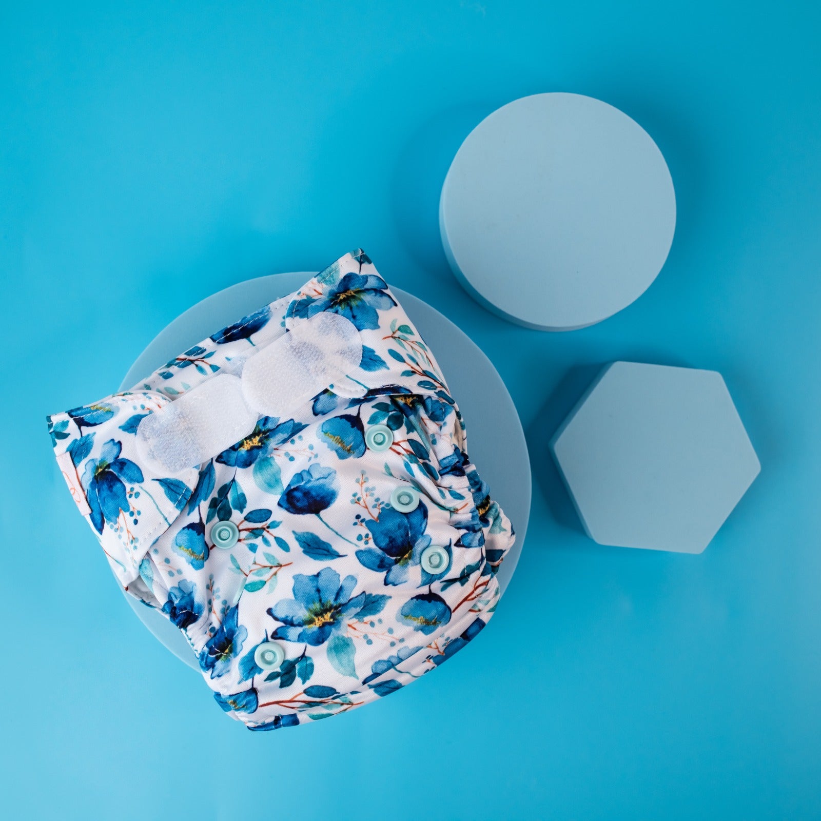 Newborn Wipeable Nappy | Ocean Meadow - Monarch