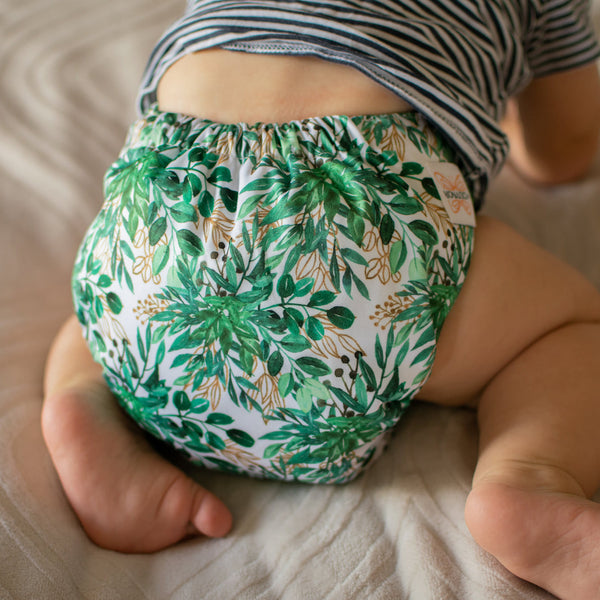 Ultimate Wipeable Cloth Nappy | Evergreen - Monarch