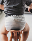 Alcmena | V1.5 Reusable Pocket Nappy | Clara-ty White - Monarch