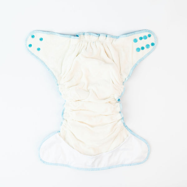 V2 Hybrid Fitted Nappy Cover | Feeding Frenzy - Monarch