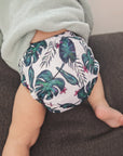 Alcmena | V3.5 Snap & Wipe Cloth Nappy | Jungle Fern - Monarch