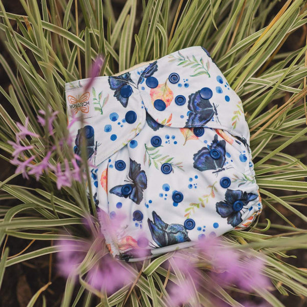 Classic Reusable Cloth Nappy 1.0 | Alcmena Flora - Monarch