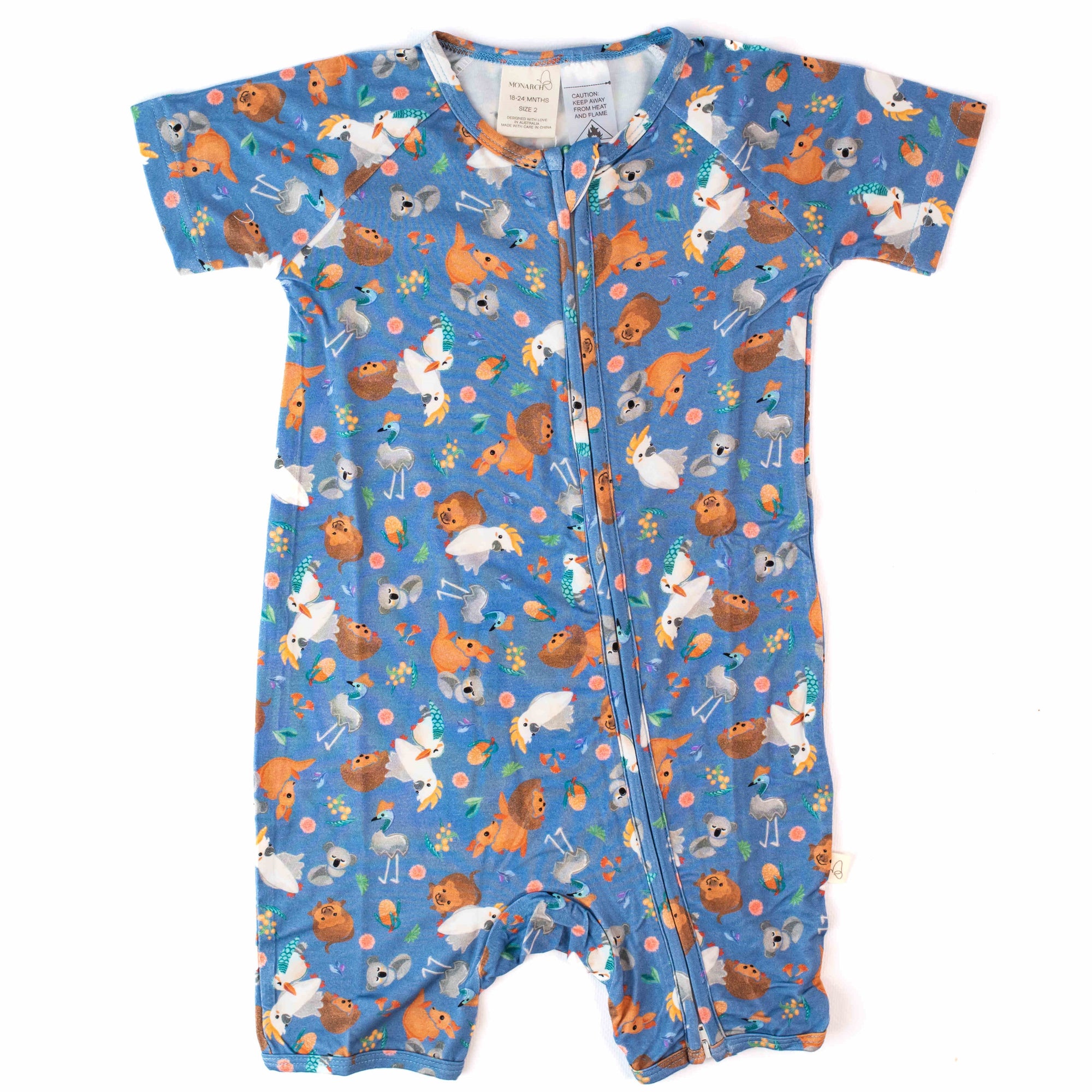 Bamboo Romper (Bootysuit) V3.0 | True Blue (Short)