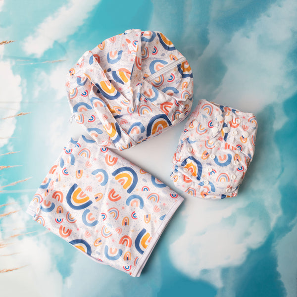 Eco Gift Bundle (4 Nappies + Pod + Mat) | Brighter Days
