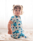Bamboo Romper (Bootysuit) V3.0 | Raining Wren (Short Sleeve)