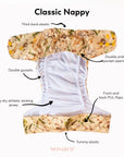 Classic Reusable Nappies | 6x Bundle