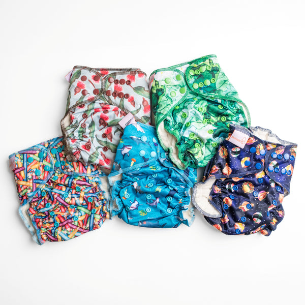 Hybrid Fitted Night Nappy | 5x Cover Bundle