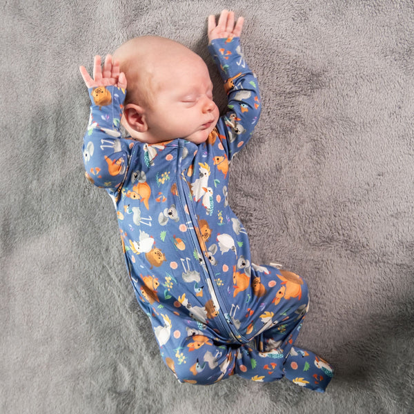 Bamboo Romper (Bootysuit) V3.0 | True Blue (Long)
