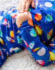 Kids Bamboo Pyjamas - Blast Off (Sz 5-6)