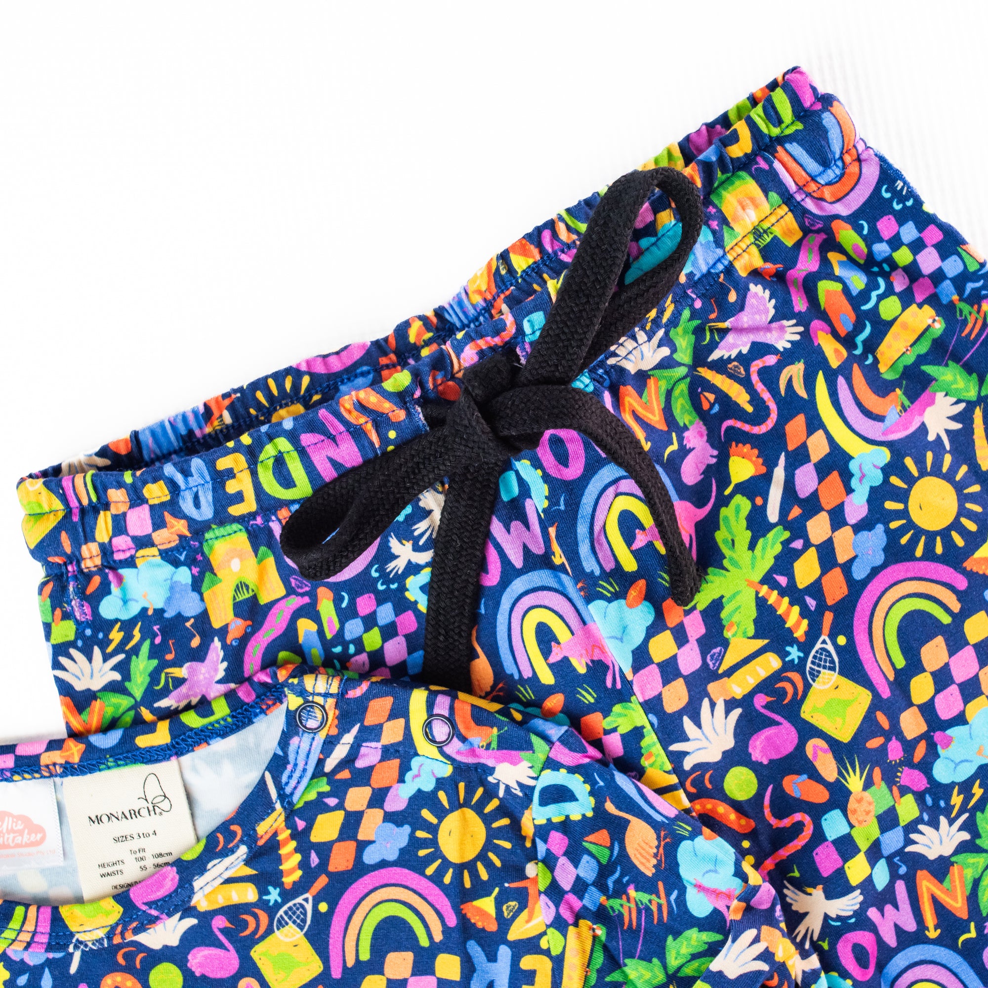 Kids Bamboo Pyjamas | Down Under (Navy) (Sz 7-10)