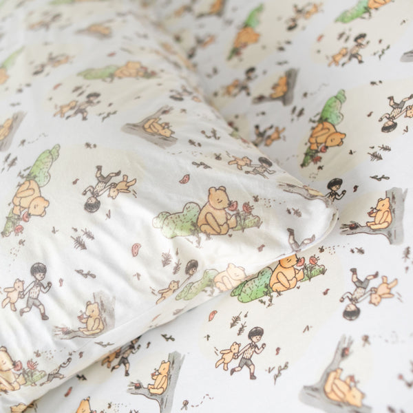 No-Leak Bamboo Fitted Sheet | Classic Pooh [Cot / Single]