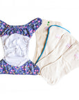 Ultimate Wipeable Cloth Nappy (Deluxe) | Purple Gumnuts