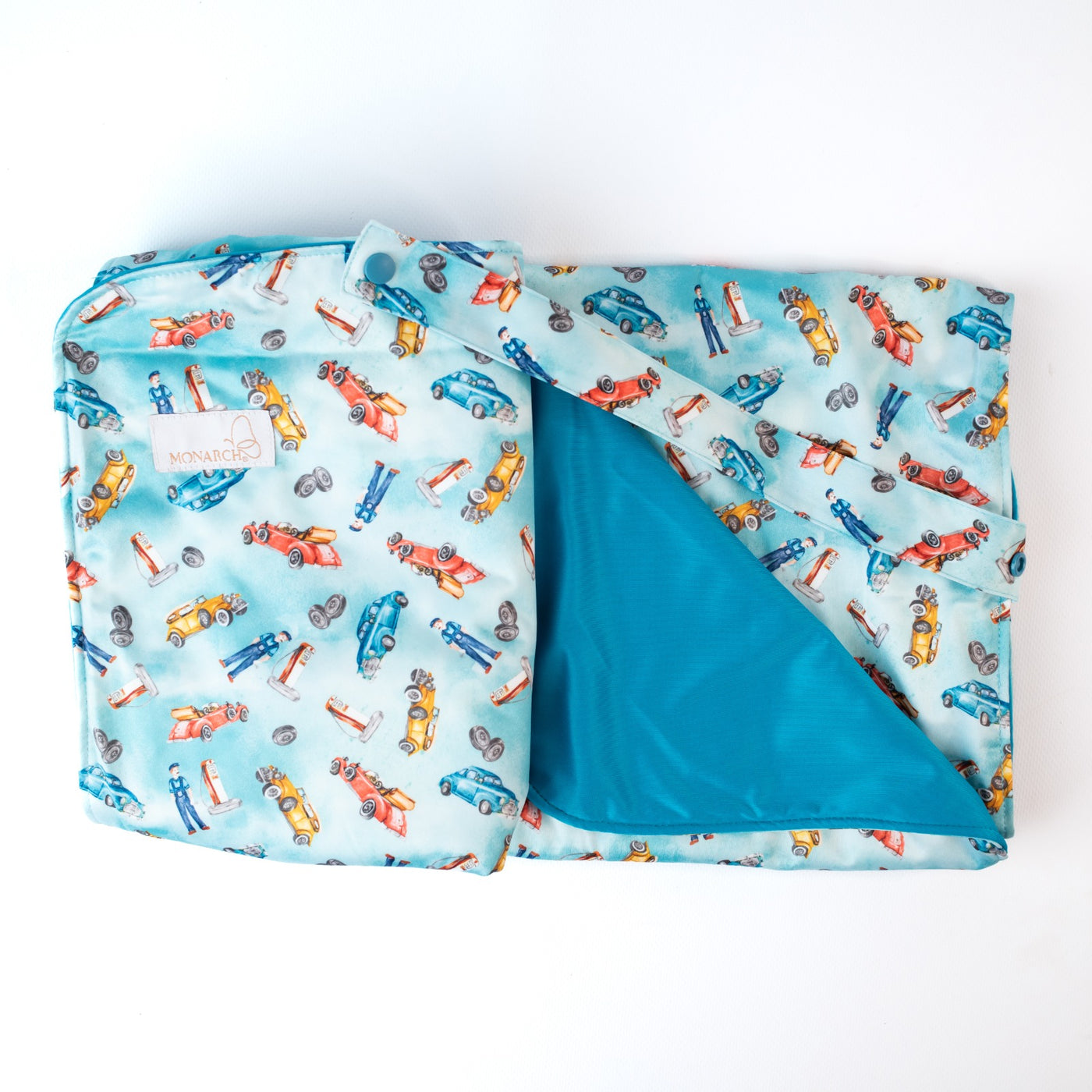 WipeClean Baby Change and Play Mat Vintage Cars