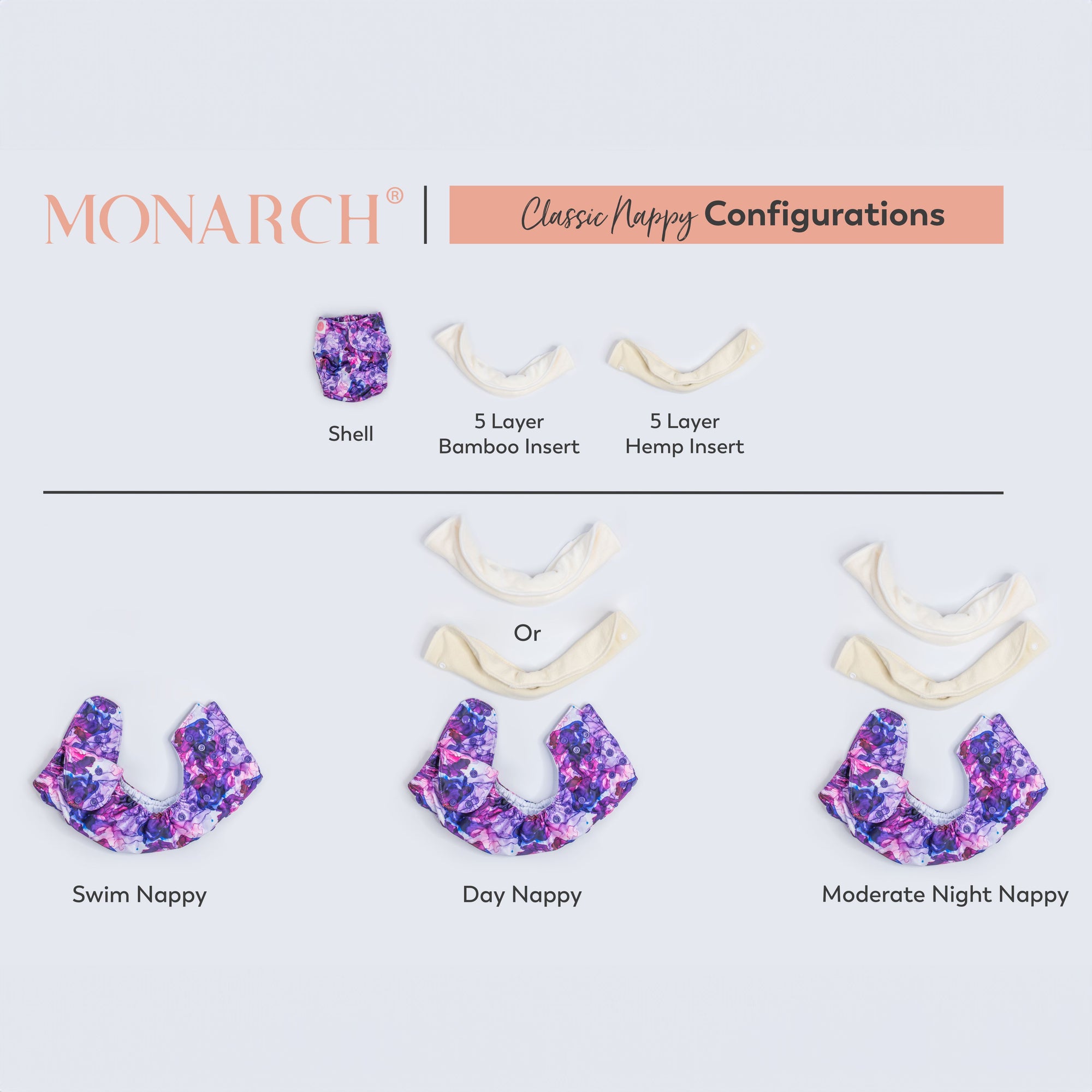 Classic Reusable Nappies | 6x Bundle